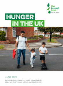 cover of the Hunger in the UK report